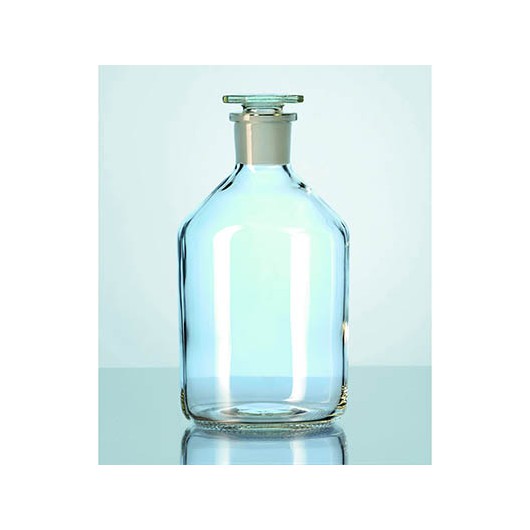 Bottiglie per reagenti bocca stretta con Tappo, vetro soda-lime
